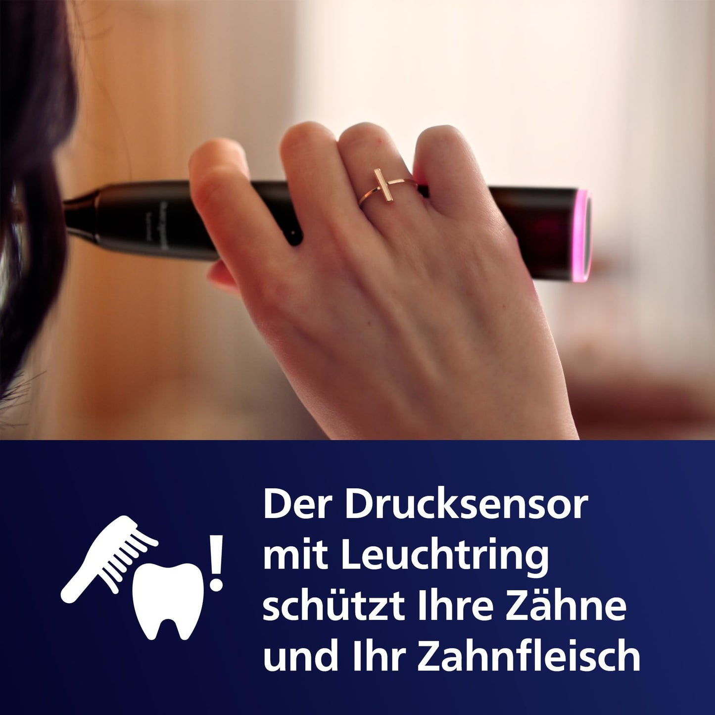 Philips Sonicare DiamondClean Prestige 9900 – Elektrische Zahnbürste mit SenseIQ, A3 Premium-All-in-One-Bürstenkopf und Ladeetui in Mitternachtsblau (Modell HX9992/12)
